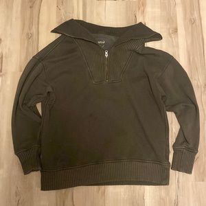 aerie quarter zip foldable turtleneck